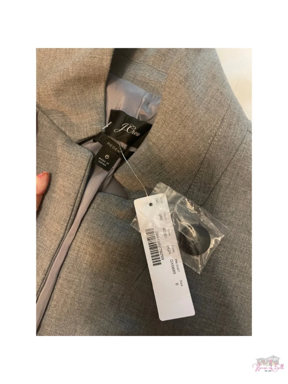 NWT J.Crew Regent Blazer Four Season Stretch Gray 6